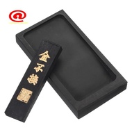 4 Inch Chinese Calligraphy Ink Stone with Ink Stick, Rectangle Ink Stone Tray for Traditional Callig