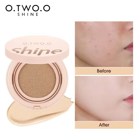 O.TWO.O Cushion Foundation 3 Colors Air Cushion BB Cream Full Coverage Breatheable Concealer Waterpr
