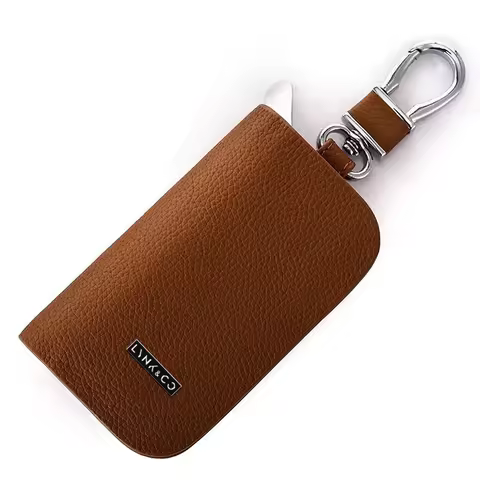Car Leather Key Case Zipper Key Cover for LYNK&CO 01 02 03 03+ 05 05+ 08 EM-P 09 Z20 Z10 Remote Cont