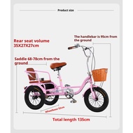 Power Tricycle Adult Scooter Pedal Bicycle Elderly Lightweight Lightduty Vehicle