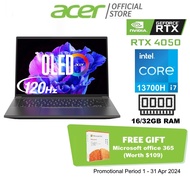 [FREE MS OFFICE][OLED Display][NVIDIA RTX 4050] Acer Swift X SFX14-71G-72KP/74B0 14.5-Inch Laptop | Intel i7-13700H