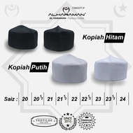 Kopiah Hitam / Putih AlHaraman / Kopiah keras hitam putih / kopiah tahfiz