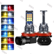 ZR For H3 H7 H16 h8 fog light h11 led Fog lights dual color HB3 9005 Led fog lights H27 P13W H4 LED 