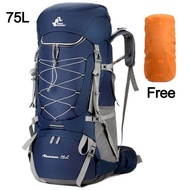 75L Camping Backpack Travel Sport Bag With Rain Cover Climbing Mountaineering Trekking Outdoor Rucks
