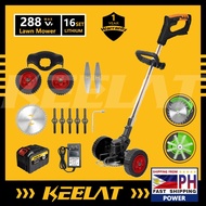 KEELAT Lawn Mower Cordless Grasscutter Electric Grass Cutter Battery Trimmer Power Tools