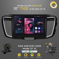 Q7 จอ android รถยนต์ 10 นิ้ว HONDA ACCORD 2012จอ android ติดรถยนต์พร้อมWIFI GPS YouTube 2DIN Apple C