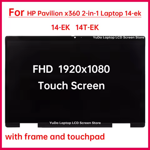 14" Touch Screen For HP Pavilion x360 2-in-1 Laptop 14-ek 14T-EK LCD Display Digitizer + Frame Assem