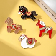 Year of the Horse Brooch Pony diy Accessories Horse Pattern Dark Horse New Style Student Brooch Clot