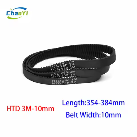 HTD 3M Closed Loop Rubber Timing Belt Pitch Length 354 357 360 363 366 369 372 375 378 381 384mm Wid