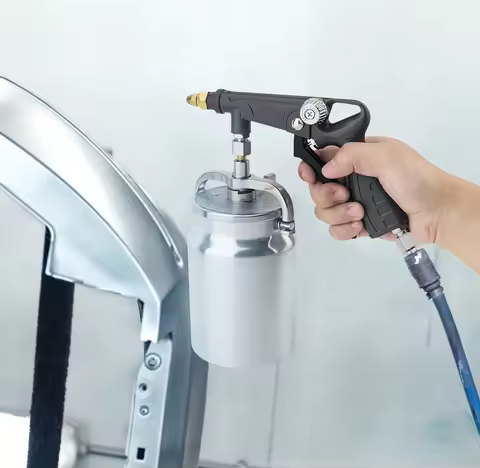 Undercoating Spray Gun for Rust Proofing Truck Bed Liner Coating Rubberized 1000mL Suction Feed Cup 