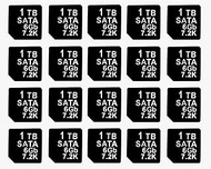 20PCS Capacity Sticker Label for Hard Drive Tray Caddy DXD9H 0DXD9H X7K8W 0X7K8W, Compatible for Del