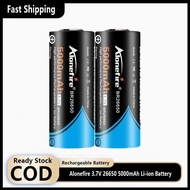 /Alonefire 26650 3.7V 5000mAh strong power Li-ion Rechargeable Battery with 2 slots Vapcell Q2S Char