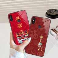 Xiaomi Redmi Note 5 / 5 Pro / Note 6 / 6 Pro / Note 7 / 7Pro / Mi 6X / Mi A2 Glass Case Is Lucky CNY