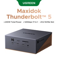 UGREEN Revodok Maxidok Thunderbolt 5 Docking Station 17-in-1 with 120Gbps Speed 8TB M.2 SSD Slot 240