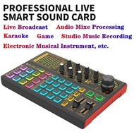 🇲🇾*Ready Stock* K300 Audio USB Sound Card with Monitoring Headset and Condenser Microphone For Live 