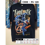 PG128 FANTASTIC 4 FIRST STEP THE MOVIE 2025 SUPERHERO PREMIUM GRADE BLACK TIMBER COTTON T-SHIRT