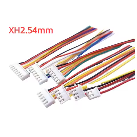 10Pcs JST XH 2.54mm Wire Color Cable Connector 2/3/4/5/6/7/8/9/10/11/12 Pin XH2.54 Pitch Plug 10CM 1