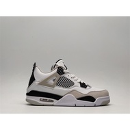 Airjordan 4 aj4 retro "military uniform black" GS basketball shoes anti-slip wear-resistant white gr