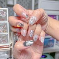 Y2k Gel Nails With Cute Bow