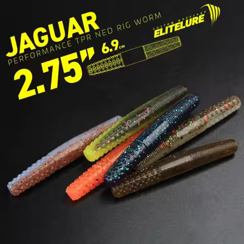 ELITELURE Soft Lure 69mm 4.2g Fishing Bass Floating Senko Worm Plastic Softbait For Wacky Rig Caroli