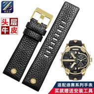 Suitable for Diesel Diesel DZ1657 DZ4323 DZ7371 DZ4318 Watch Men's Genuine Leather Watch Strap Accessories t