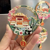 Creative Cultural Tourism Souvenir Metal Fridge Magnet Sanxingdui Panda Travel Memorabilia for Forei