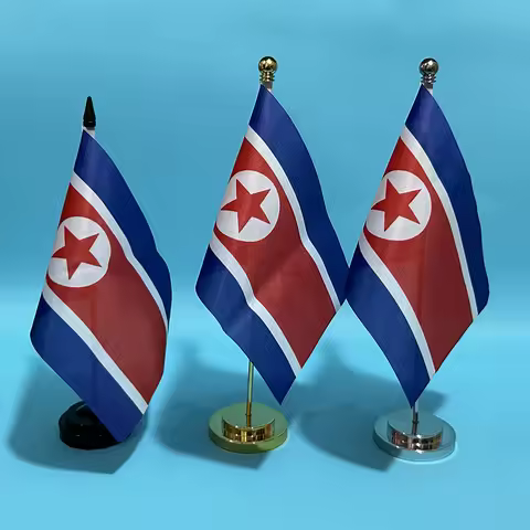 SKY FLAG Office Desk Flag Of North Korea flag 14x21cm polyester North Korea National Flag Country Ba