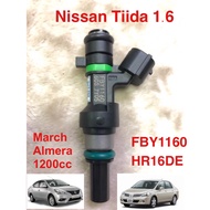 หัวฉีด Nissan Tiida 1.6 Nissan March Nissan Almera HR12  รับประกัน 6เดือน