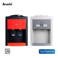 ARASHI Top Gallon Water Dispenser ATD 08N Darkgray & Redblack SNI Normal & Hot