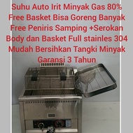 Gas Deep Fryer Suhu Automatis Penggorengan Gas
