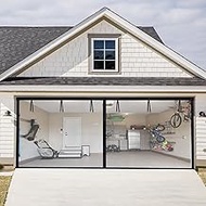 Q-Hillstar Garage Door Screen for 2 Car 16x7FT Garage Doors, Heavy Duty Garage Screens Door with Mag