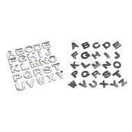 [Available] 26 Pieces 3D Car Letter Sticker DIY Metal Letter Auto Sticker for Motorhome