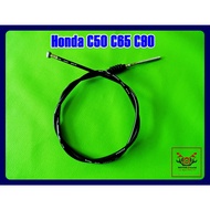 HONDA C50 C65 C90 -- FRONT BRAKE CABLE (117 cm.) // Line (Black) (Length 117