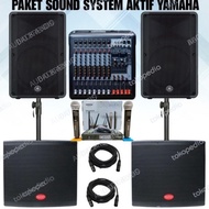 Paket Sound System Speaker Indoor Dan Outdoor Yamaha 15 Inch Aktif