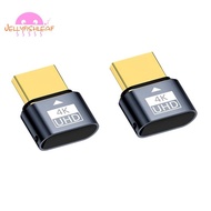 2Pcs -Compatible Dummy Plug 4K HDR Virtual Monitor EDID Headless Ghost Emulator Support 4k 60Hz 1080