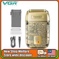 【Malaysia Stock】VGR V336  metal body waterproof retro - style shaver portable wireless penggil rambu
