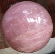 天然冰透粉紫粉水晶球，冰透粉晶球，星光粉水晶球，星光粉晶球，5.25公斤帶六芒星效應