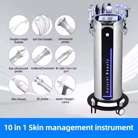 Newest 10 in 1 Multifunction Hydra Peel Oxygen Dermabrasion Skin Tightening Aqua Skin Scrubber Salon