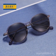 Z9BQ [Shipping from China] Retro Round Face Sunglasses Ladies Large Frame Elegant Fashion Polarized 