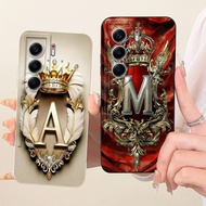 Tecno Camon 40 Case Cover Luxury A-Z Letters 2D Painted Silicone Casing Tecno Camon40 CM5