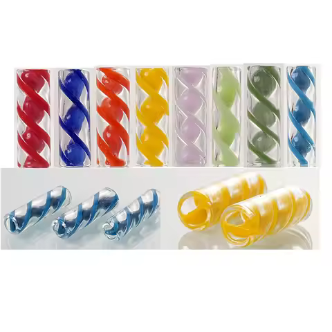 OD8mm 9mm 10mm 12mm H30MM Inner Triangle Mini Glass Cigaret Pipe Filter Tips Round Mouth for Dry Her