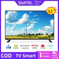 Sivatel Smart TV LED 32 inch tv Digital 22/30/27inch TV Android Televisi Netflix/YouTube-WiFi/HDMI/U