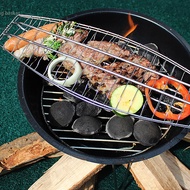 Iron Wire Basket Mesh Clip Food Holder Fish Meat Steak Vegetable BBQ Tools BBQ Fish Griller Grill Mesh Stainless With Handle