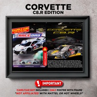 Gambar Frame Diecast Hotwheels Corvette C8R Berserta Poster