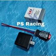 TOMBOL Hazard Light Switch Package Hazard Light Button + Universal cr7 flasher for All Motorcycles