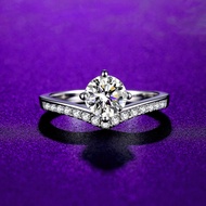 Moissanite diamond ring, 5mm, 6.5mm, 8mm engagement ring GRA Kann Jewelry FY-105