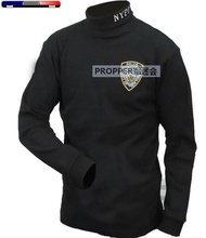 เสื้อคอตั้งแขนยาวผ้าฝ้ายแท้ NYPD New York สำหรับฤดูใบไม้ร่วง/ฤดูหนาว เสื้อชั้นในแบบลำลองสำหรับผู้ชาย