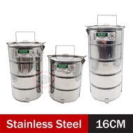Horse Brand 16cm Food Carrier Tiffin Lunch Box Bekas Makanan Mangkuk Tingkat Stainless Steel
