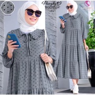 Gamis ruby crinkle Airflow Premium Uragiri terbaru 2024 / Midi Dress Dotty Gamis Home