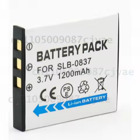 3.7V 1200mAH SLB-0837 Battery Suitable for Samsung Camera I5 I6 L73 L50 L60 NV3 NV5 NV7